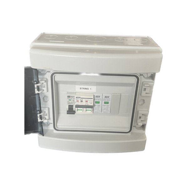 Caja protección DC para 1 o 2 MPPT + Disyuntor para trabajar seguro