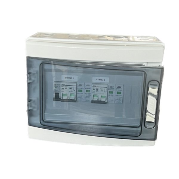 Caja protección DC para 1 o 2 MPPT + Disyuntor para trabajar seguro